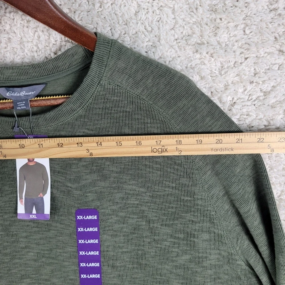 Eddie Bauer Double Knit Crew Mens XXL Forest Night Green NWT EB002261 Sweatshirt - Picture 5 of 14